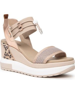 Nero Giardini Bungee Platform Wedge Sandal - Metallic