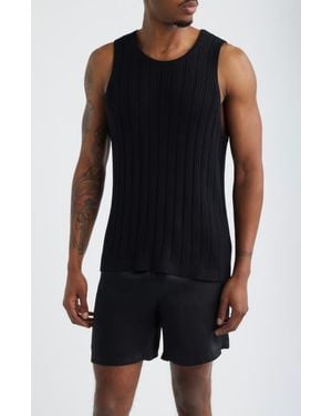 Open Edit Sweater Tank - Black
