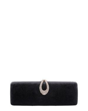 Nina Rumi Velvet Clutch - Black