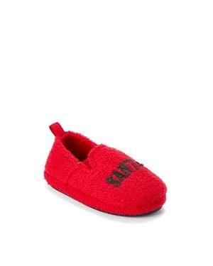 Dearfoams Cozy Kid's Closed Back Slippers - Red