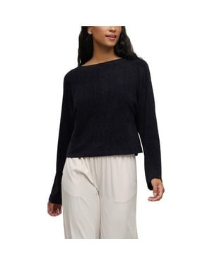 Barefoot Dreams Cozychic Ultra Lite Rib Dolman Shirt - Black