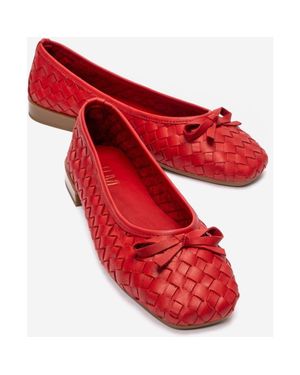 Forever & Always Shoes Garen Leather Ballet Flat - Red