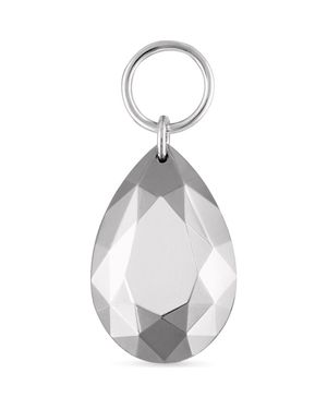 Maria Tash Faceted Pear Charm Pendant - White