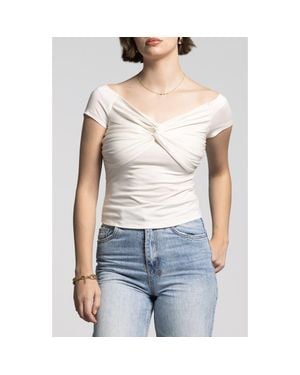 WEEKEND LOS ANGELES Adelina Twist Front Top - White