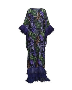 Flaunt Archive Abeni Raffia Dress - Blue