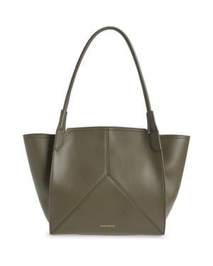 Victoria Beckham Small Victoria Leather Tote - Green