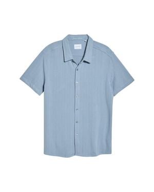 7 Diamonds Napoli Short Sleeve Stretch Shirt - Blue