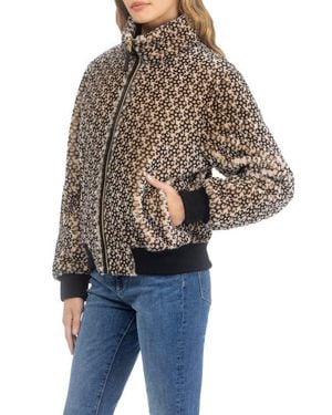 Gorski Genuine Shearling Insignia Bomber Jacket, Reversible - Blue