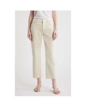 Kobi Halperin Mika High Waist Raw Hem Pants - Natural