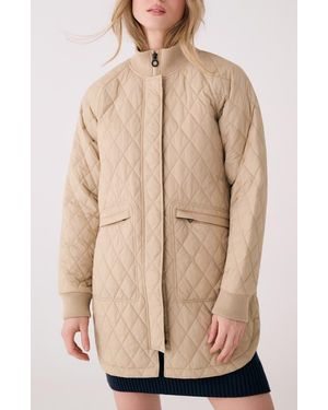 Lolë Quilted Water Repellent Nylon Bomber Jacket - Natural