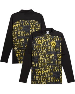 PUMA Borussia Dortmund 2024/25 Pre-Match Quarter-Zip Top - Black