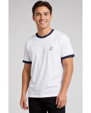 Alix Ghost Jersey Ringer Tee - White