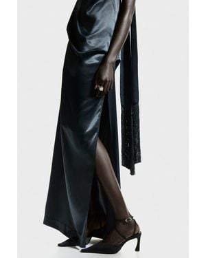 H&M Pointed Satin Court Shoes - Black