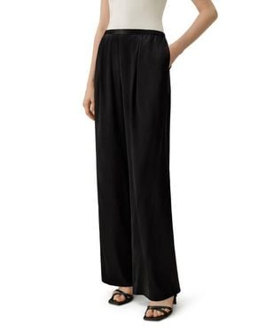 LILYSILK Double Faced Silk Charmeuse Pants - Black