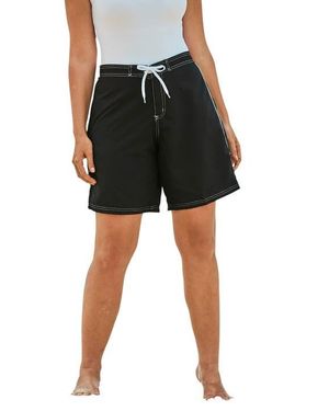 Swim 365 Contrast-Trim Long Boardshort - Black