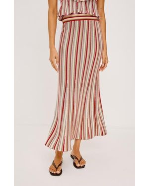 Rails Nari Stripe Cotton Knit Skirt - Pink