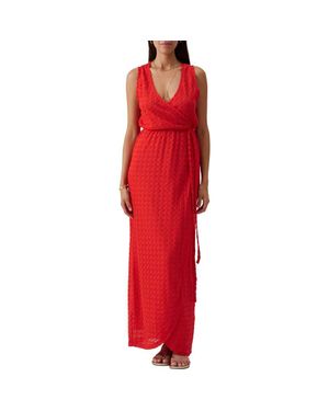 Melissa Odabash Zima Sleeveless Cover-Up Maxi Dress - Red