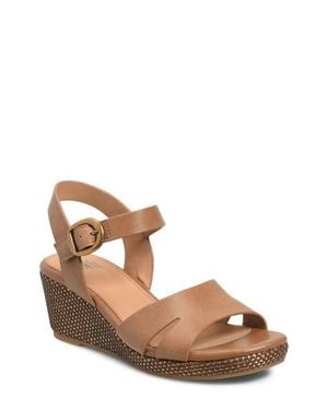 Söfft Vanessa Ankle Strap Platform Wedge Sandal - Brown