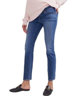 Hatch Collection The Slim Maternity Jean - Blue