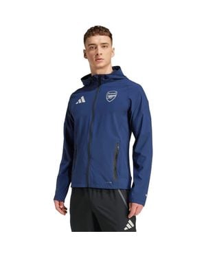 adidas Arsenal 2025/26 Tiro Vis Tech Travel Jacket - Blue