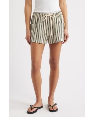 Rag & Bone Emery Cotton Blend Drawstring Shorts - Multicolor