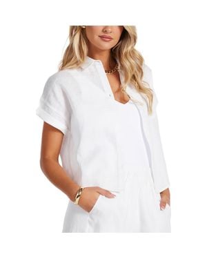 Bishop + Young Positano Button Up Shirt - White