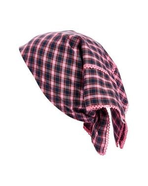 Damson Madder Check Organic Cotton Bandana - Multicolor