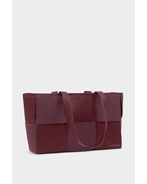 Katie Loxton Taya Hand Woven Suedette Tote Bag - Purple