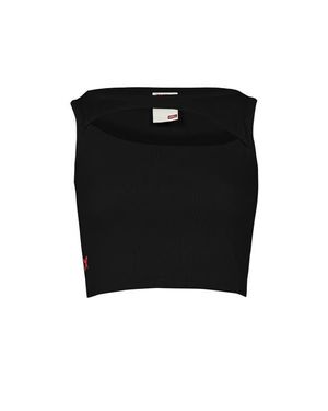 Pcfg Free Heaven Rib Crop Tank Top - Black