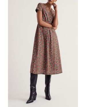 Seasalt Cornwall Chapelle Floral Print Midi Dress - Natural