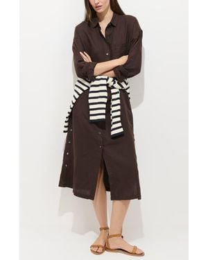 Alex Mill Kerry Linen Midi Shirtdress - Brown