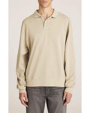 Mavi Cotton Polo Sweatshirt - Natural