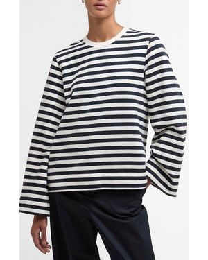 Barbour Layla Stripe Sweatshirt - Gray