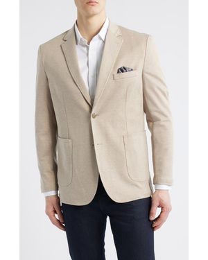 Johnston & Murphy Xc Flex Solid Knit Sport Coat - Natural