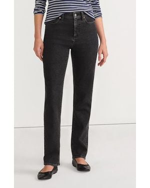 Lands' End Recover High Rise Straight Leg Jeans - Black