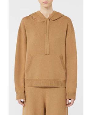 MM by Max Mara Loria Virgin Wool Sweater Hoodie - Natural