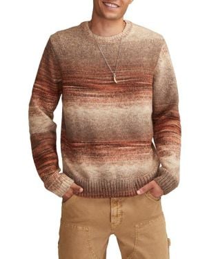 Lucky Brand Space Dye Crewneck Sweater - Brown