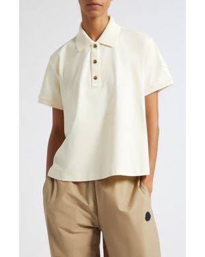 Moncler Snap Placket Polo - Natural