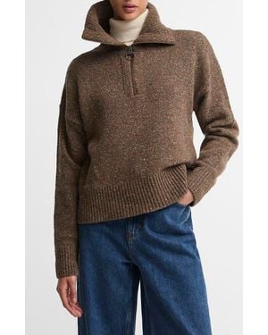 Barbour Lavensdale Wool Blend Half-Zip Sweater - Blue