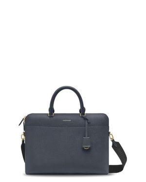 Maison De Sabre Leather Laptop Bag - Blue