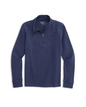 Vineyard Vines Kids' Coastline Quarter Zip Pullover - Blue