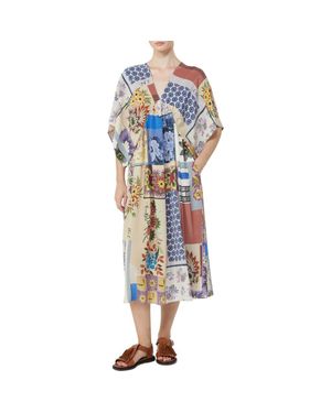Weekend by Maxmara Nome Print Silk Dress - Blue