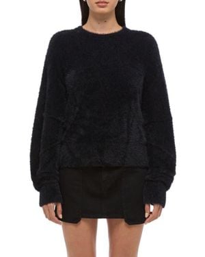 Helmut Lang Apex Eyelash Faux Fur Sweater - Black