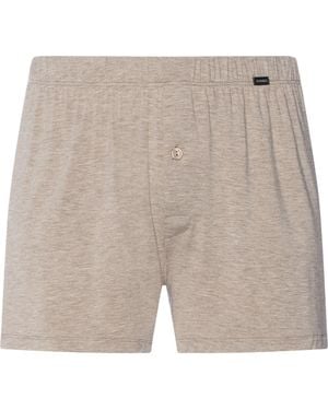 Hanro Casuals Single Jersey Boxers With Button Fly - Natural