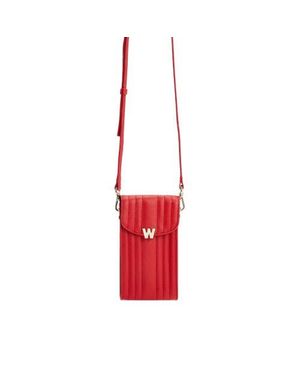 Wolf Mimi Phone Case With Wristlet & Lanyard - Red