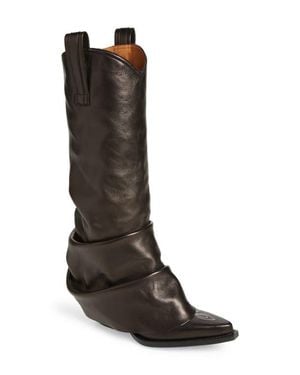 R13 Leather Sleeve Cowboy Boot - Black
