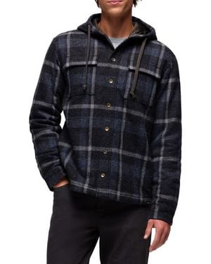 Prana Asgard Hooded Flannel Shirt Jacket - Black