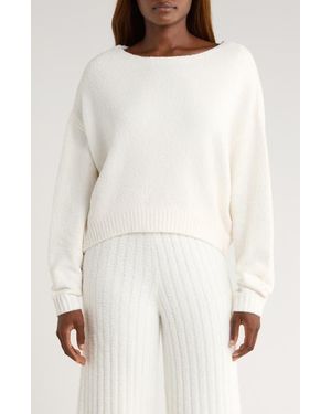 UGG Novalie Slouchy Pullover Lounge Sweater - White