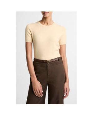 Vince Short Sleeve Wool Blend Sweater - Multicolor