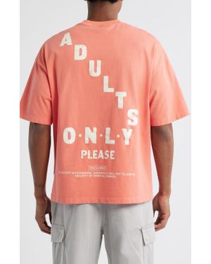 Criminal Damage Adults Only Graphic T-Shirt - Red